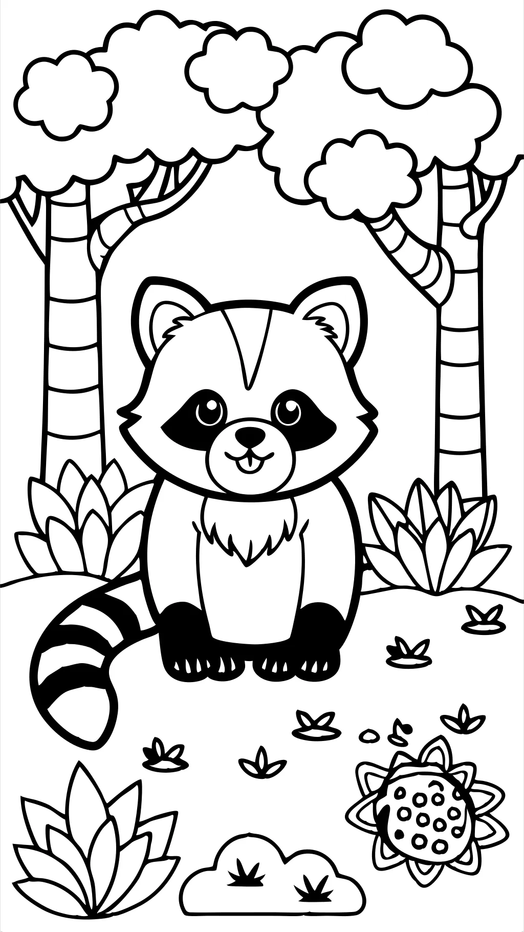 coloriages de pandas rouges